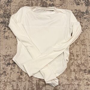 White long sleeve active top